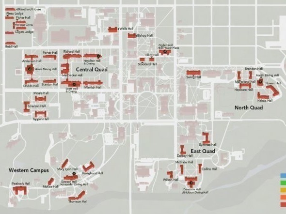 Miami Oh Campus Map Student Housing & Dining Masterplan | Case Studies | Champlin